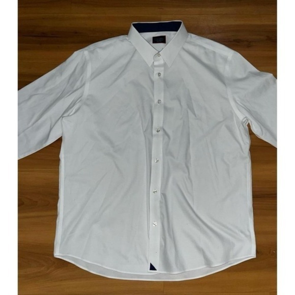 Mens Untuckit White Minimalist Button Up Preppy Dress Casual Shirt - Picture 4 of 4